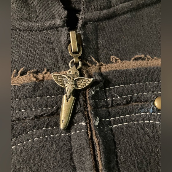 Beyond the Limit Kal-el (Superman) studded, distressed zip up hoodie size XL - Picture 3 of 8